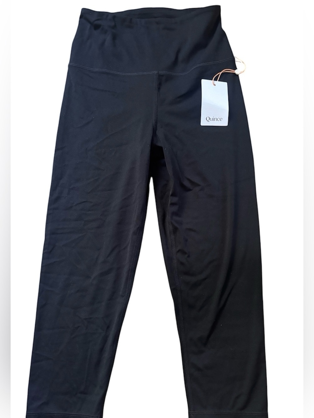 NWT Quince Women Ultra-Form High Rise Capri 21" Black Pants size M